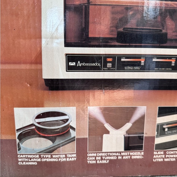 Vintage Ambassador/Sunbeam Ultrasonic Humidifier Model 69006 Made In Japan NEW - Picture 6 of 12